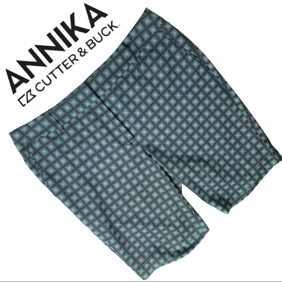 🛍️3/$40 Golf Shorts Black Aqua Cutter & Buck Golf Shorts Size 6 - Picture 1 of 6